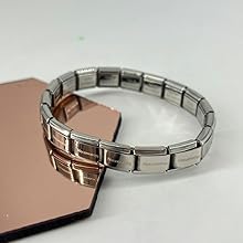 Erkek Bileklik Paslanmaz Çelik İtalyan Charm kişiselleştirilebilir