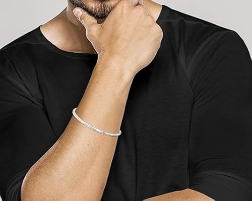 Unisex Çelik Bileklik İtalyan Halat Yılan Charm Takılabilir Bileklik